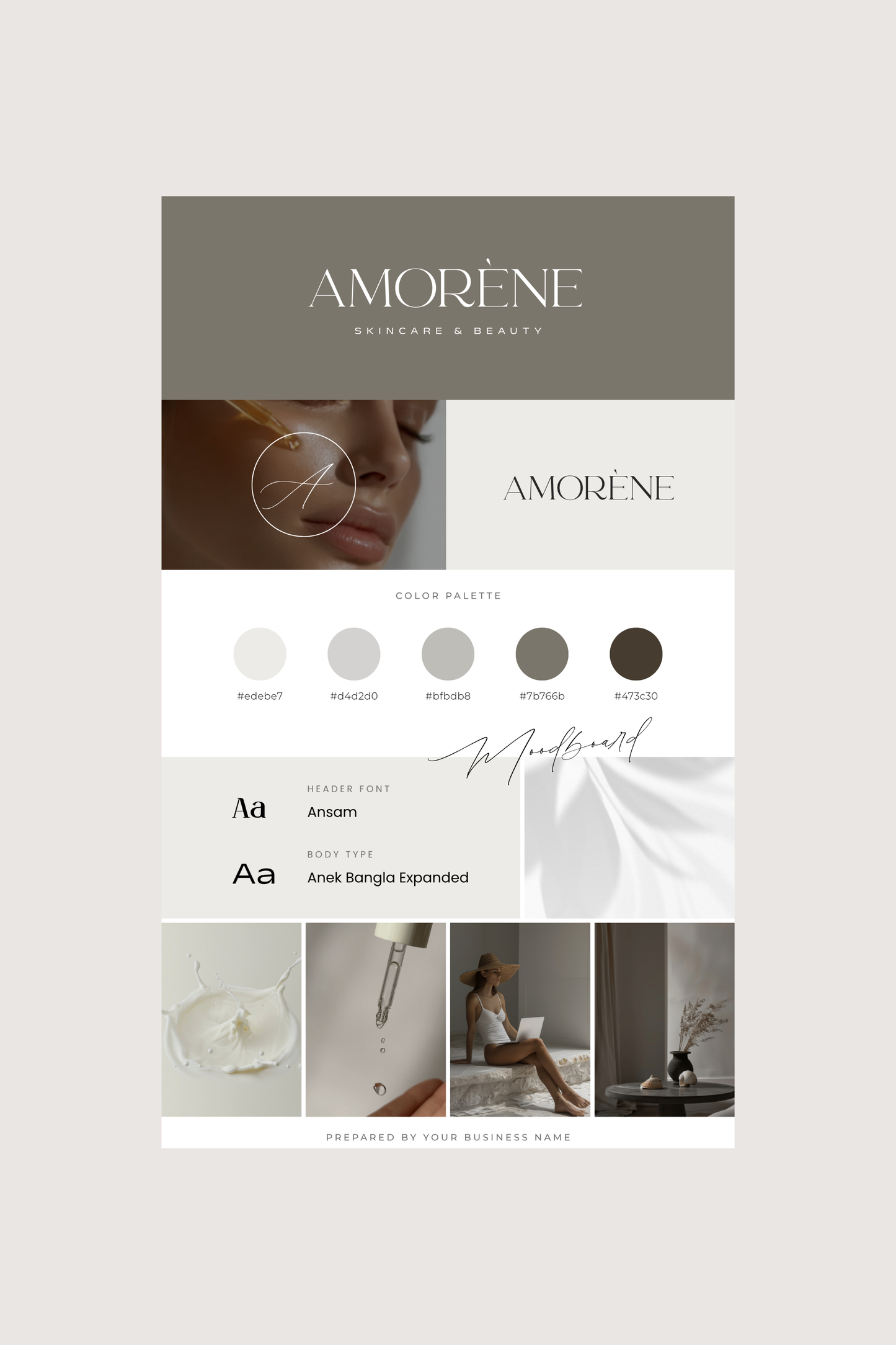 Amorène: Brand kit elegante, clássico e com um toque romântico