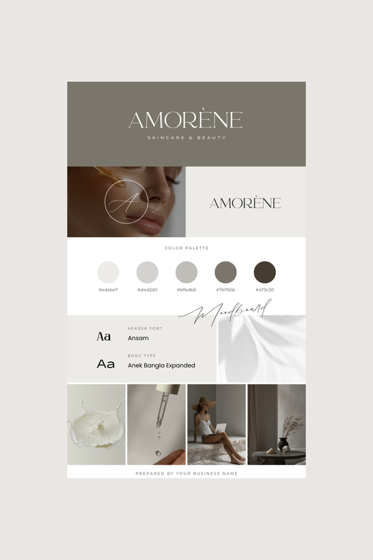 Amorène: Brand kit elegante, clássico e com um toque romântico