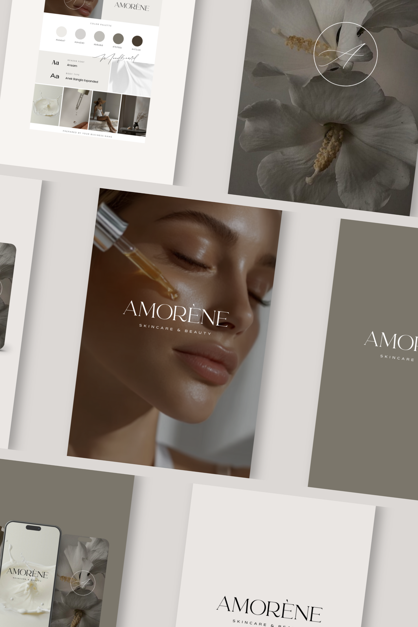 Amorène: Brand kit elegante, clássico e com um toque romântico